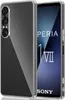 A clear protective case for a Sony Xperia 1 VII smartphone is shown, with the phone inside the case. Produktbild-Vorschau