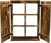 UNUS® Deko-Fenster Sprossenfenster mit Fensterläden Holz Produktbild-Vorschau 1
