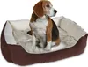 Hundebett braun-beige 72x58x18cm Hundekissen Hundekörbchen Produktbild-Vorschau 1