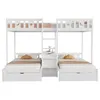 Merax Etagenbett Dreifach-Hochbett 140x220 & 90x200 cm, Produktbild-Vorschau 5