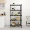 vidaXL Lagerregal mit 5 Böden 90x35x180 cm Schwarz 250 kg Produktbild-Vorschau 2