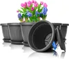 BigDean 6x Blumentopf mit Untersetzer rund ø33xH25 cm Produktbild-Vorschau 1