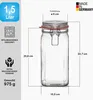 BigDean 12er Set Vorratsgläser 1,5L mit Bügelverschluss – Produktbild-Vorschau 3