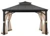 Gazebo con tetto in acciaio antracite Pasu 300 x 300 cm Anteprima dell’immagine prodotto 2