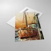 Bilder auf glas - Einteilig - Kutter Hafen Öl - 80x120cm - Produktbild-Vorschau 2