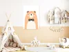 Vliesstoff Leinwandbild - Teddy Bear in Bow Tie (1 Part) Produktbild-Vorschau 2
