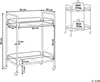 BELIANI Servierwagen Gold Glas Metall 90 x 66 x 40 cm Mobil Produktbild-Vorschau 3