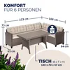 CASARIA® Polyrattan Ecklounge Set für 6 Personen Creme Produktbild-Vorschau 2