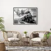 Gerahmtes Poster - Schwarzer Rahmen - Zug Schwarzweiß Rauch Produktbild-Vorschau 6