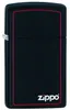 Zzapalovač ZIPPO BLACK MATTE RED BORDER LOGO SLIM 60001438 Náhľad obrázku produktu 2