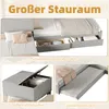 MODFU Polsterbett Eckbett 90x200 mit Ausziehbett Jugendbett Produktbild-Vorschau 3