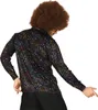 DISCO Shirt Schwarz Bunte Punkte 70er 80er Outfit Produktbild-Vorschau 4