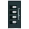 vidaXL Haustür Anthrazit 100x210 cm Aluminium und PVC Produktbild-Vorschau 4