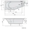 TIGRA asymmetrische Badewanne 170 x 80 x 46 cm, links, weiß Produktbild-Vorschau 6