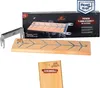 A product shot of a premium cedar wood salmon grilling board with a stainless steel holder, along with its packaging. Produktbild-Vorschau