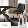 Lot de chaises de salle à manger Monroe aspect velours - Voir les images du produit 4