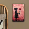 Wanddeko 20x30 cm - Banksy - Mädchen - Rosa - Straßenkunst Produktbild-Vorschau 5