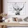 MuchoWow® Wandteppich Wandbehang Schottisches Hochlandrind Produktbild-Vorschau 2
