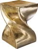 Skulpturaler Beistelltisch TWIST 45cm gold Aluminium Produktbild-Vorschau 1