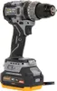 A cordless drill with a battery pack attached, shown against a white background. Voir les images du produit