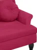 A close-up view of a pink velvet bench with a round cushion. Produktbild-Vorschau