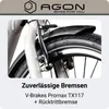 Agon Axis E-Bike 26 Zoll Citybike Damen Herren 140 - 165 cm Produktbild-Vorschau 7