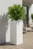 VIVANNO Pflanzkübel Zink BLOCK Säule, Weiß matt - 40x40x100 Produktbild-Vorschau 2