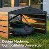 CASABEL Garage per robot tagliaerba in acciaio zincato nero Anteprima dell’immagine prodotto 5