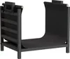 A black metal firewood rack with a black fabric sling, shown against a white background. Náhľad obrázku produktu