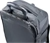 Close-up of the handle and zipper of a black duffel bag. Produktbild-Vorschau