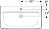 Geberit Renova Plan, lavabo, 85x48 cm, 1 trou pour robinet, Anteprima dell’immagine prodotto 3