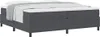 vidaXL Letto boxspring grigio scuro e bianco 200 x 200 cm Anteprima dell’immagine prodotto 3