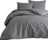 Bettwäsche 200x220 + 80x80 cm 100% Baumwolle Renforce Grau Produktbild-Vorschau 1