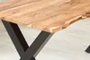 Esstisch Akazie naturfarben 140 x 80 cm X-Gestell schwarz Produktbild-Vorschau 5