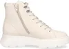 A side view of a beige lace-up boot with a zipper. Produktbild-Vorschau