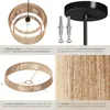 tectake® Pendelleuchte Lignea Lux Boho-Stil, Wickeltechnik, Produktbild-Vorschau 4