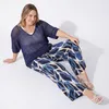 Sommerhose Damen Palazzohose Allover Print Blautöne Produktbild-Vorschau 4