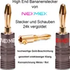 Bananenstecker 4mm schraubbar 8x Stecker vergoldet NEXMEX Produktbild-Vorschau 2