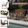 COSTWAY Set 4 pezzi di mobili da giardino, mobili da Anteprima dell’immagine prodotto 5