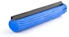 A blue sponge mop head with a black plastic handle attachment, isolated on a white background. Produktbild-Vorschau