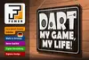 Blechschild Dart my Game my Life, 40 x 30 cm, Blechschilder Produktbild-Vorschau 3