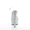 ADORE-708LG Damen Sandale von Pleaser, Transparent Silber , Produktbild-Vorschau 4