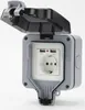 INF Vodotesná nástenná zásuvka s krytom, s 2 USB portami Náhľad obrázku produktu 3