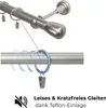 100 Stück Metall Gardinenringe mit Clips Farbe Satin für 25 Produktbild-Vorschau 3