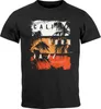 Herren T-Shirt California Schriftzug Palmen Printshirt Produktbild-Vorschau 2