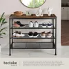 Étagère à chaussures NEWPORT 80,5x30,5x72,5cm - Bois foncé Voir les images du produit 4