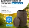 4rain Récupérateur d'eau de pluie Tonneau VINO 400L brun Voir les images du produit 6