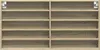 A front view of an empty wooden shelving unit. Podgląd zdjęcia produktu
