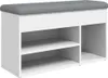 vidaXL Lavica na topánky biela 82 x 32 x 45,5 cm Materiál Náhľad obrázku produktu 1