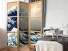 Paravent die große Welle vor Kanagawa 135x171 cm - 3-teilig Produktbild-Vorschau 2